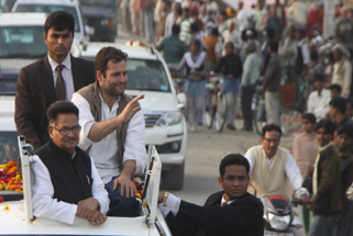 Rahul Gandhi's road show in Barabanki
